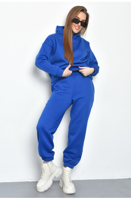 Спортивний костюм жіночий на флісі синього кольору 168801L