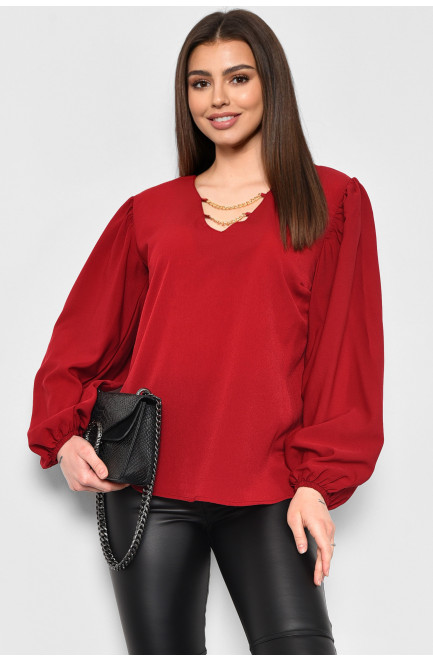 Блузка жіноча бордового кольору 168832L