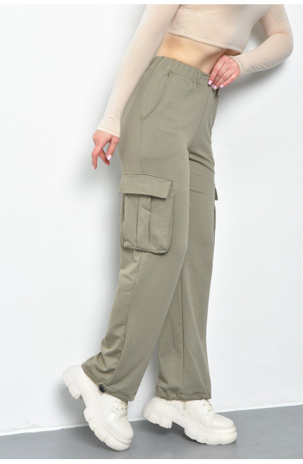 Спортивные штаны женские цвета хаки 168875L