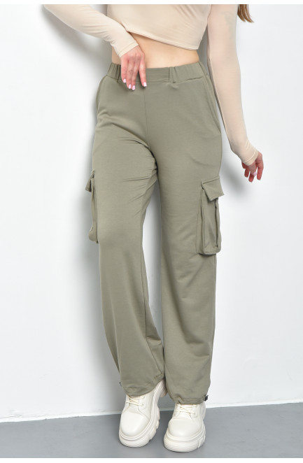 Спортивные штаны женские цвета хаки 168875L