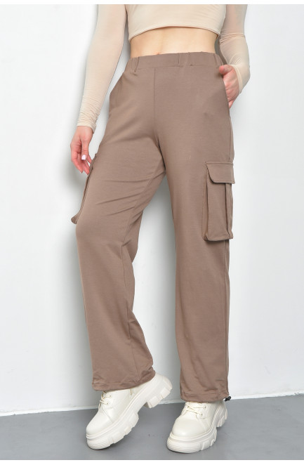 Спортивные штаны женские цвета мокко 168879L