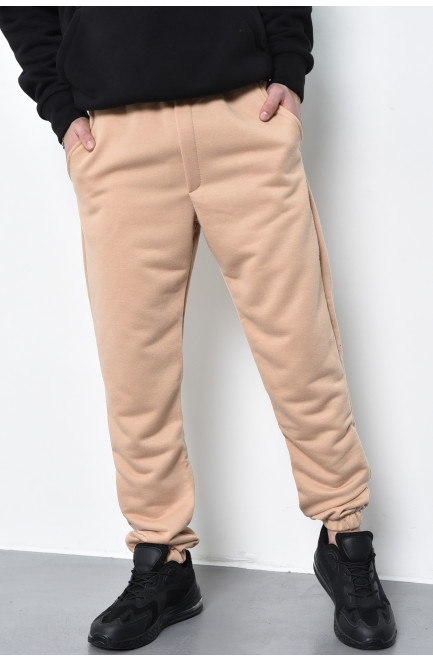 Спортивні штани чоловічі темно-бежевого кольору 168964L