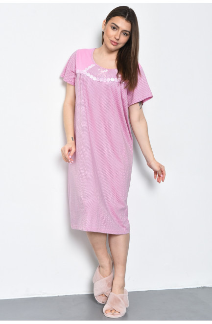 Нічна сорочка жіноча рожевого кольору 169046L