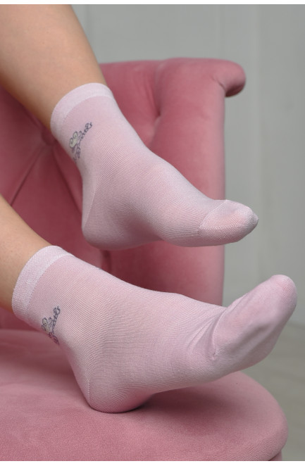 Носки женские стрейч розового цвета размер 36-41 169177L