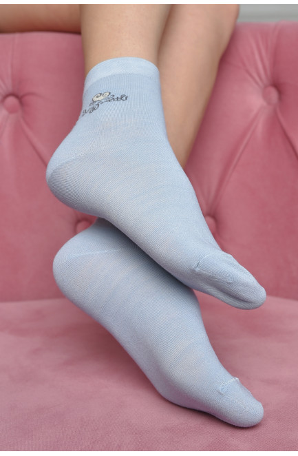 Носки женские стрейч голубого цвета размер 36-41 169178L