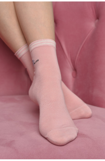 Шкарпетки жіночі стрейч рожевого кольору розмір 36-41 169190L