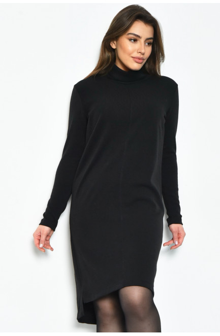 Женское  базовое платье-гольф черного цвета 169213L