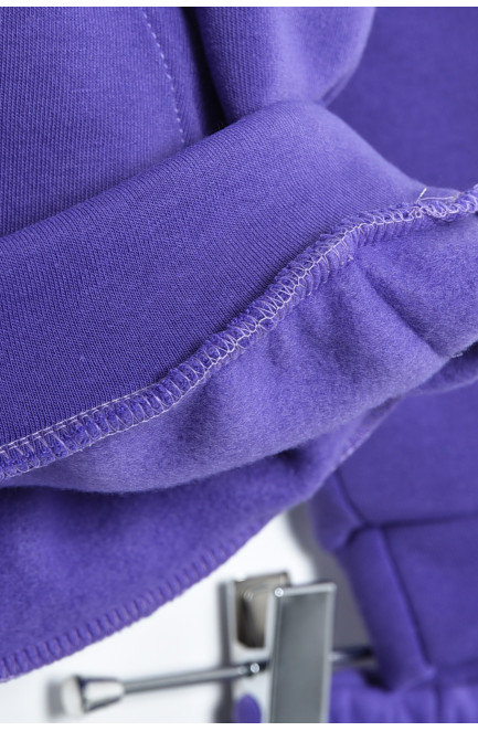 Спортивний костюм дитячий для дівчинки на флісі фіолетового кольору 169346L
