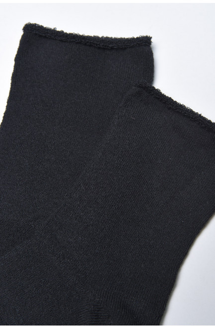 Шкарпетки чоловічи медичні махрові чорного кольору без гумки розмру 41-45 169424L