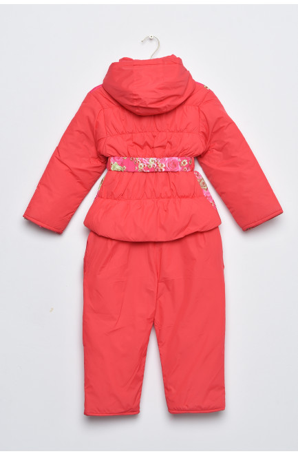 Куртка та напівкомбінезон дитячий для дівчинки єврозима коралового кольору 169431L