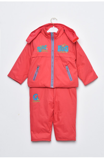 Куртка та напівкомбінезон дитячий для дівчинки єврозима темно-рожевого кольору 169479L
