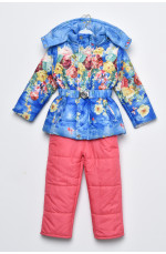 Куртка та напівкомбінезон дитячий для дівчинки єврозима блакитного кольору 169511L