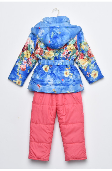 Куртка та напівкомбінезон дитячий для дівчинки єврозима блакитного кольору 169511L