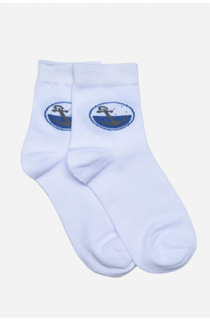 Шкарпетки підліткові для хлопчика білого кольору 169644L