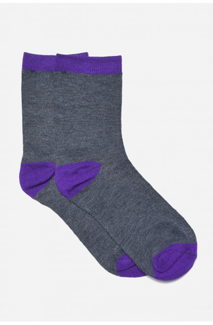 Шкарпетки підліткові для дівчинки серого кольору 169737L
