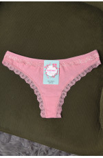 Стринги женские однотонные розового цвета 169806L