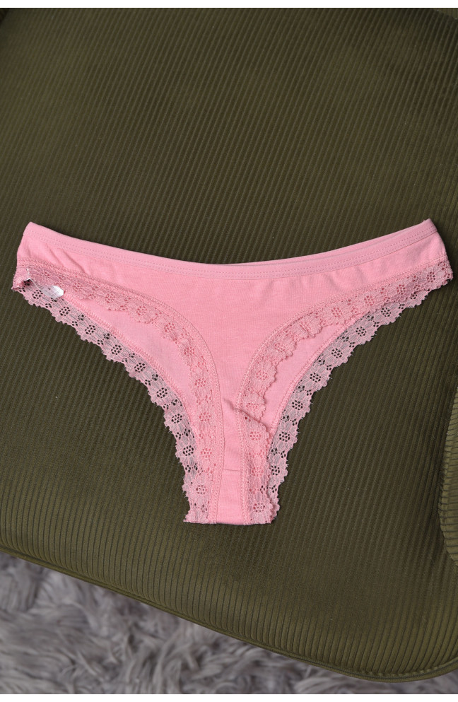 Стринги женские однотонные розового цвета 169806L