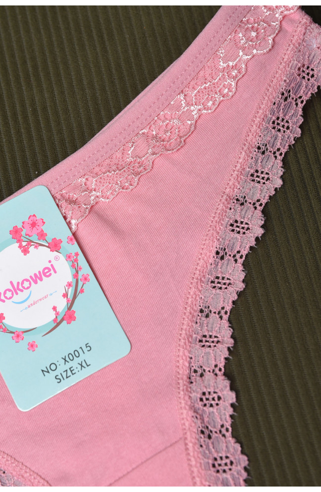 Стринги женские однотонные розового цвета 169806L