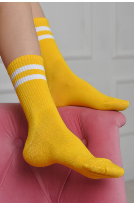 Носки женские высокие желтого цвета размер 36-40 170073L