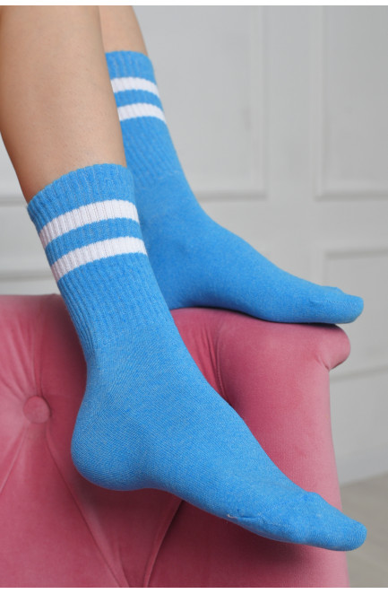 Шкарпетки жіночі високі блакитного кольору розмір 36-40 170110L