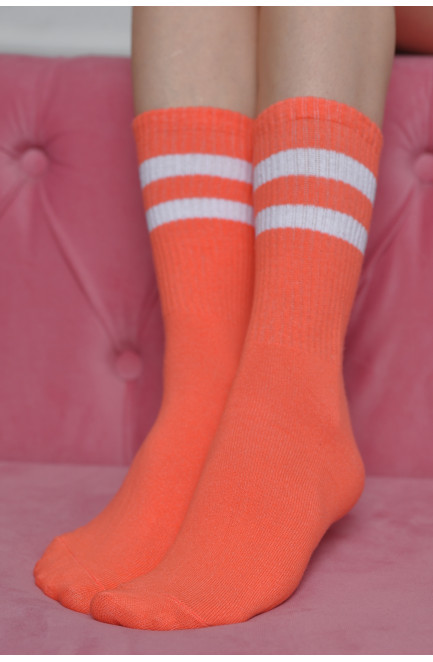 Шкарпетки жіночі високі коралового кольору розмір 36-40 170121L