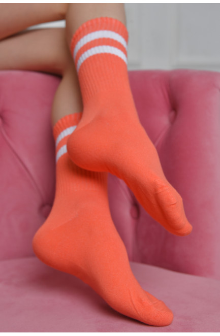 Шкарпетки жіночі високі коралового кольору розмір 36-40 170121L