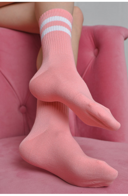 Носки женские высокие розового цвета размер 36-40 170125L