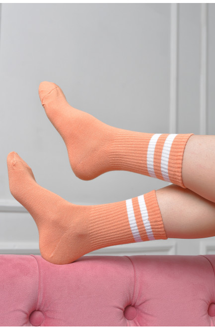 Носки женские высокие оранжевого цвета размер 36-40 170132L