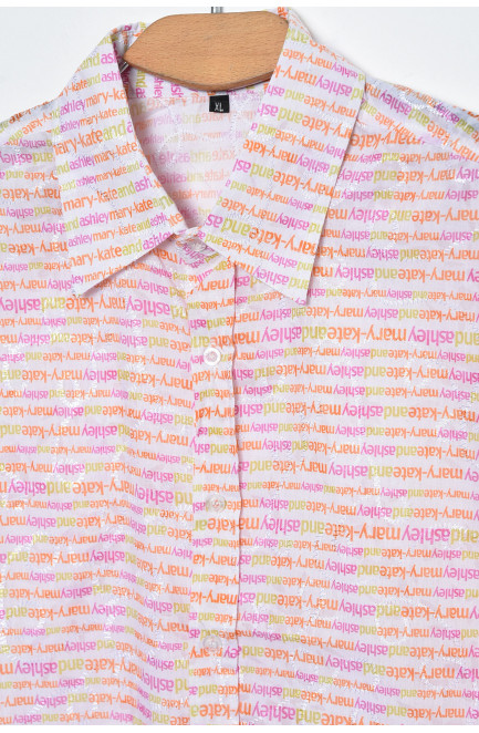 Рубашка мужская с разноцветной надписью 170384L