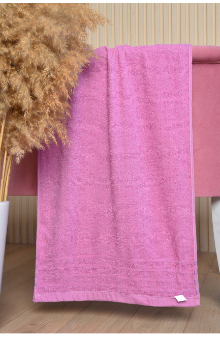 Рушник для обличчя махровий рожевого кольору 170409L