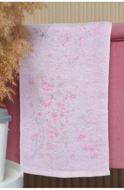 Полотенце кухонное махровое светло- розового цвета 170433L