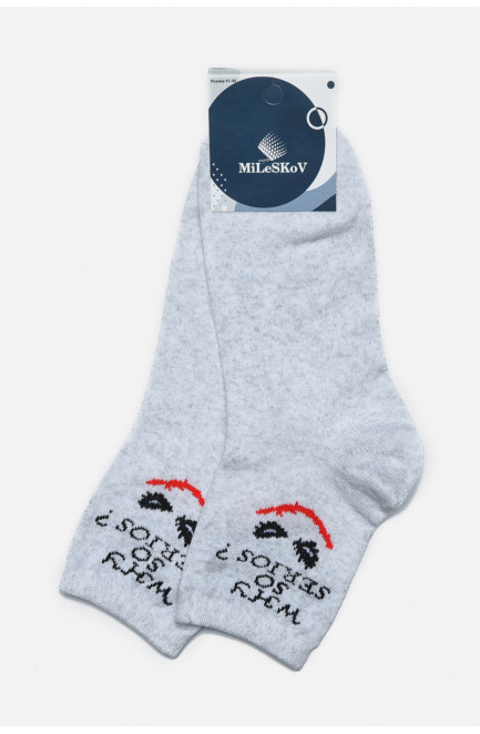 Шкарпетки чоловічі демісезонні сірого кольору 170455L