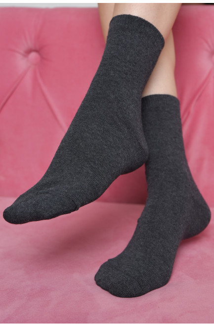 Шкарпетки жіночі демісезонні сірого кольору 170463L