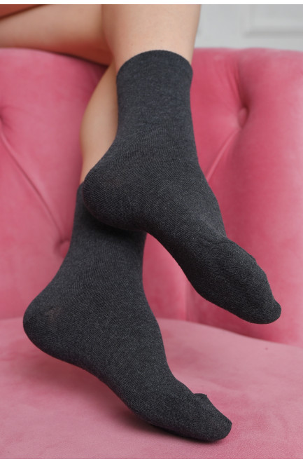 Шкарпетки жіночі демісезонні сірого кольору 170463L