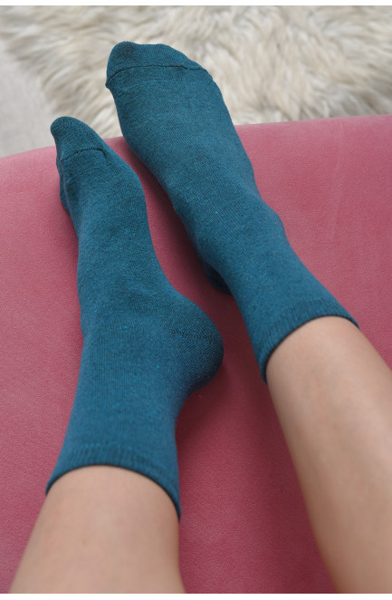 Шкарпетки жіночі демісезонні зеленого кольору 170464L