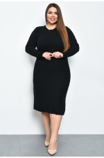 Сукня жіноча однотонна чорного кольору батал 170617L