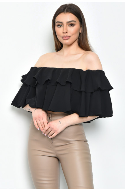 Блуза-топ  жіноча чорного кольору 170802L