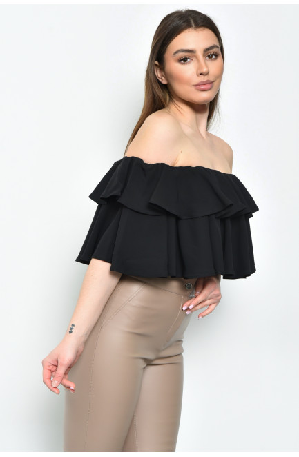 Блуза-топ  жіноча чорного кольору 170802L