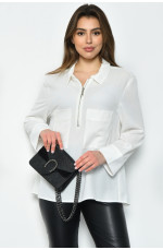 Блуза жіноча однотонна білого кольору 170975L