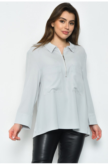 Блуза жіноча однотонна сірого кольору 170981L
