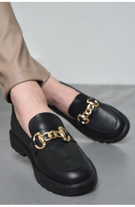 Туфлі-лофери жіночі чорного кольору 171070L