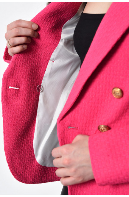 Піджак жіночий укорочений малинового кольору 171201L