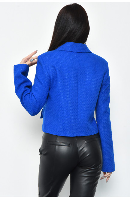 Піджак жіночий укорочений синього кольору 171234L