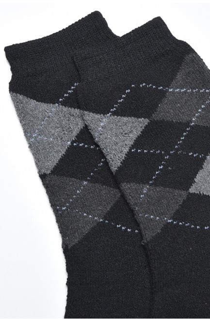Шкарпетки чоловічі махрові чорного кольору розмір 40-45 171268L