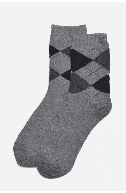 Шкарпетки чоловічі махрові сірого кольору розмір 40-45 171272L