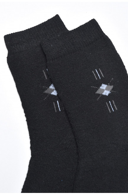 Шкарпетки чоловічі махрові чорного кольору розмір 40-45 171276L