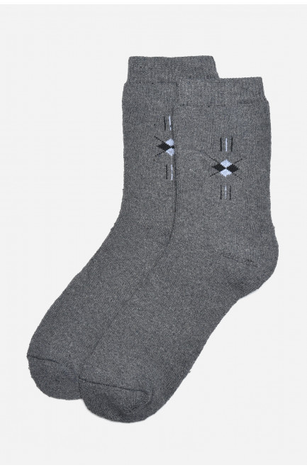 Шкарпетки чоловічі махрові сірого кольору розмір 40-45 171279L
