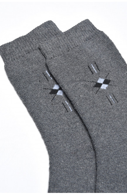 Носки махровые мужские серого цвета размер 40-45 171279L