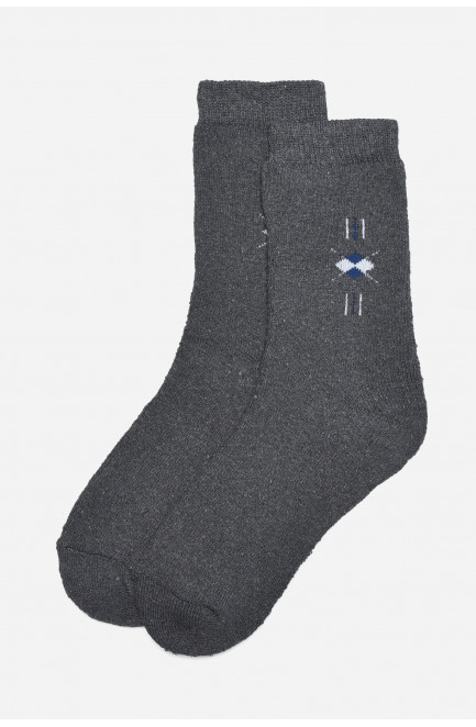 Носки махровые мужские темно-серого цвета размер 40-45 171280L