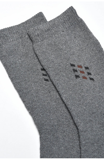 Шкарпетки чоловічі махрові сірого кольору розмір 42-48 171290L